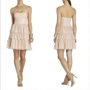 BCBGMaxArizia lace tiered mini dress